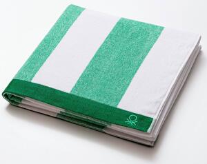 Plážová osuška Casa United Colors of Benetton / 90 x 160 cm / BE-0201 / 100% bavlnené froté / zelená / biela