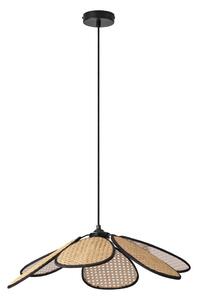 Osram - Závesný luster na lane DECOR RATTAN 1xE27/15W/230V pr. 58 cm béžová/čierna