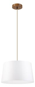 Závesný luster na lanku AIDA 1xE27/60W/230V pr. 35 cm dub/hnedá/biela