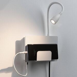 Paulmann Halina USB LED svetlo ohybné rameno biela