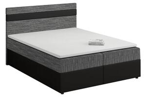 Čalúnená posteľ boxspring MODELA + topper - kornet 02/Dolaro 511 / 140x200 / nie