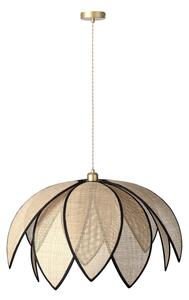 Osram - Závesný luster na lanku DECOR RATTAN 1xE27/15W/230V pr. 67 cm béžová/čierna