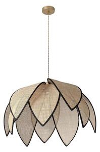 Osram - Závesný luster na lanku DECOR RATTAN 1xE27/15W/230V pr. 67 cm béžová/čierna