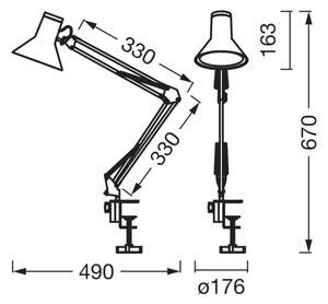Osram - LED stmievateľná stolná lampa s klipom OFFICE LINE LED/9W/230V 3000K čierna