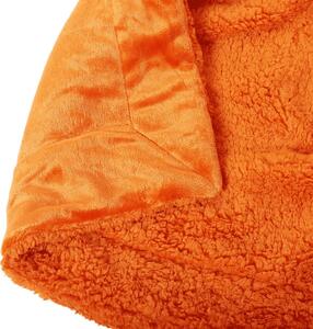Oranžový chlpatý pléd Denmark orange rust - 150 * 200 cm