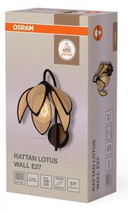 Osram - Nástenné svietidlo DECOR RATTAN 1xE27/15W/230V béžová/čierna