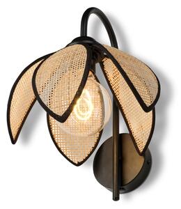 Osram - Nástenné svietidlo DECOR RATTAN 1xE27/15W/230V béžová/čierna