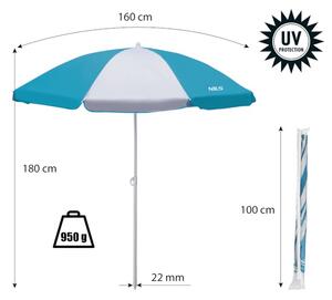 NC7813 SV.MODRÝ SLNEČNÍK 160 CM NILS CAMP