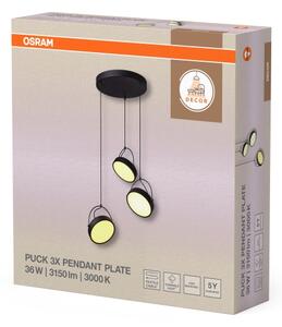 Osram - LED závesné svietidlo na lankách DECOR PUCK 3xLED/12W/230V CRI 90 čierne