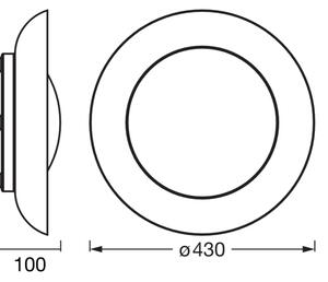 Osram - LED stmievateľné stropné svietidlo ORBIS PLATE LED/35W/230V pr.43cm oranžová/čierna