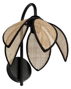 Osram - Nástenné svietidlo DECOR RATTAN 1xE27/15W/230V béžová/čierna
