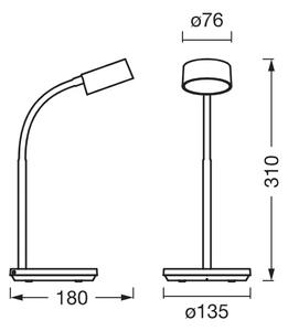 Osram - stmievaná LED stolová lampa OFFICE LINE LED/4,8W/230V, biela
