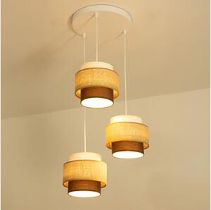 Brilagi - Závesný luster na lanku RESNA 3xE27/60W/230V pr. 45 cm béžová/čierna