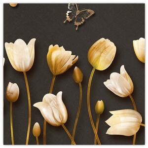 Obraz zlatých tulipánov (Obraz 30x30cm)