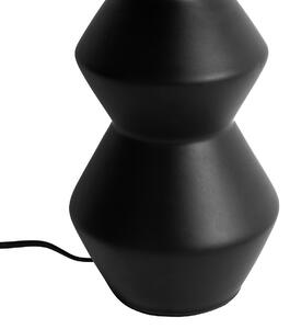 Dizajnová stolná lampa čierna keramika 16 cm bez tienidla - Alisia