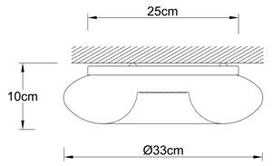 Ondaluce - Stropné svietidlo DODI 2xE27/15W/230V pr. 33 cm biele