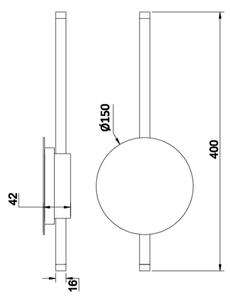 Ondaluce - LED stmievateľné nástenné svietidlo JAMES LED/16W/230V zlaté
