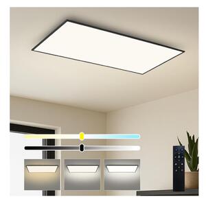 Brilagi - LED stmievateľné stropné svietidlo SLIMFRAME LED/80W/230V 120x60 cm čierne + diaľkové ovládanie