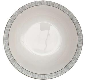 Porcelánová miska Domino s priemerom 22,5 cm / 1 kus / sivý dekor