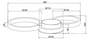 Ondaluce - LED nástenné svietidlo POIS LED/20W/230V zlaté