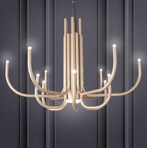 Ondaluce - LED stlmiteľný luster na lanku NOUVEAU LED/35W/230V pr. 78 cm zlatý