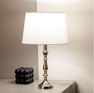 Brilagi - Stolná lampa CERIA 1xE27/60W/230V pr. 30 cm lesklý chróm/biela