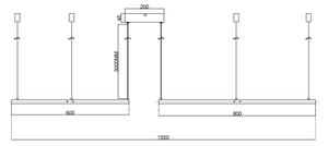 Ondaluce - LED Stmievateľný luster na lane SOEL LED/28W/230V + LED/38W biela