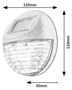 Rabalux 77203 - Solárne nástenné LED svietidlo LERMOS LED/0,06W/1,2V 300 mAh IP44