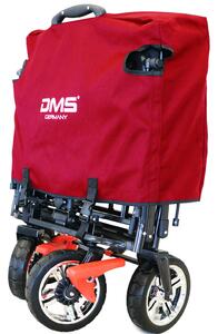 Skladací vozík DMS Germany so strieškou / Skladací ručný vozík BW-03 - červený