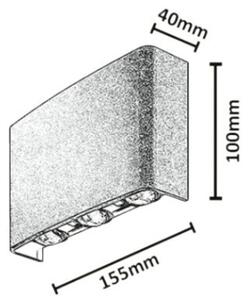 Rabalux 77192 - LED vonkajšie nástenné svietidlo PORTEL 5W/230V 2000/2700/4000K IP65