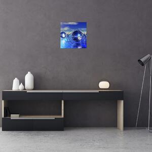 Modré gule nad vodou (Obraz 30x30cm)