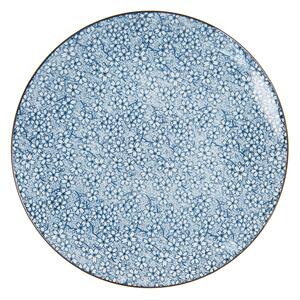 Jedálenský tanier modré kvietky BlueFlow - O26 cm