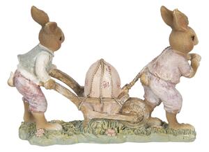 Veľkonočné dekorácie králikov s kolieskom - 16 * 5 * 12 cm
