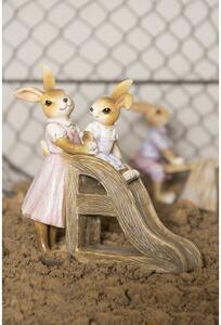 Veľkonočné dekorácie králikov u šmykľavky - 14 * 6 * 15 cm