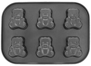 German Nepriľnavá kovová forma na pečenie / tvar 6 medveďov