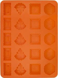 German Forma na pečenie s nepriľnavým povrchom / 28,5 x 21 x 1,5 cm / silikónová / oranžová