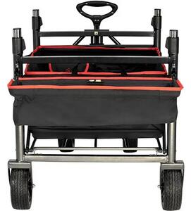 German X-Plore skladací ručný vozík / prepravný vozík / nosnosť 60 kg / kov / čierna