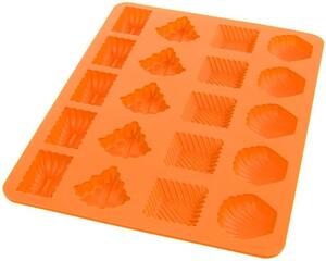 German Forma na pečenie s nepriľnavým povrchom / 28,5 x 21 x 1,5 cm / silikónová / oranžová