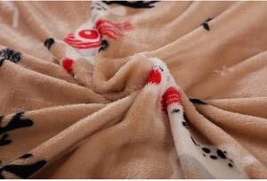 Jahu 2-dielne posteľné prádlo Rudolf / 140 x 200 cm / 70 x 90 cm / 240 g/m² / mikroplyš / vianočné / béžové