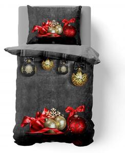 Kvalitex Vianočné obliečky Bavlna, 3D Vianočné gule 140/200, 70/90 cm
