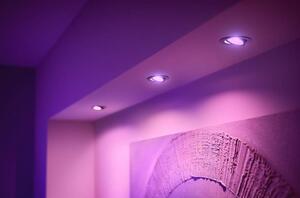 Philips Inteligentné LED vstavané bodové svietidlo Centura GU10 / 5,7 W / biele a farebné ambiance / strieborné