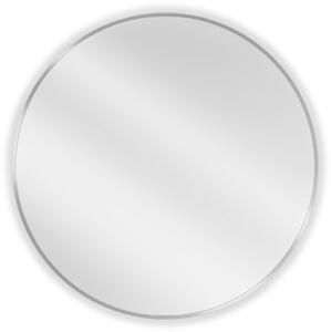 Mexen Loft, okrúhle kúpeľňové zrkadlo 80 cm, farba rámu brúsená oceľ, 9850-080-080-000-10