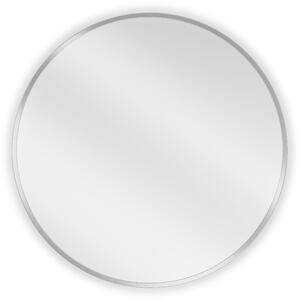 Mexen Loft, okrúhle kúpeľňové zrkadlo 60 cm, farba rámu brúsená oceľ, 9850-060-060-000-10