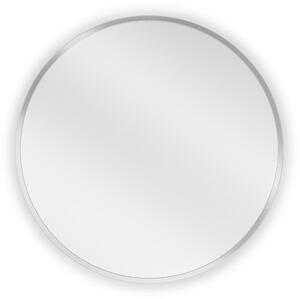 Mexen Loft, okrúhle kúpeľňové zrkadlo 50 cm, farba rámu brúsená oceľ, 9850-050-050-000-10