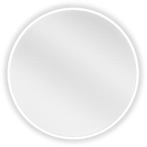 Mexen Loft, okrúhle kúpeľňové zrkadlo 40 cm, farba rámu biela, 9850-040-040-000-20