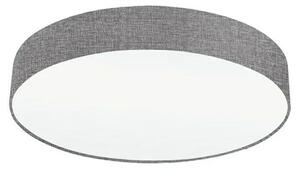 Stropné svietidlo Eglo PASTERI / Ø 57 cm / 3 × 60 W / E27 / IP20 / oceľ / textil / sklo / sivá