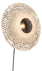 Inteligentná nástenná lampa bambus 30 cm so zástrčkou vrátane Wifi P45 - Rina