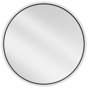 Mexen Loft, okrúhle kúpeľňové zrkadlo 85 cm, farba rámu čierna matná, 9850-085-085-000-70