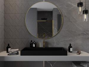 Mexen Loft, okrúhle kúpeľňové zrkadlo 100 cm, farba rámu zlatá lesklá, 9850-100-100-000-50