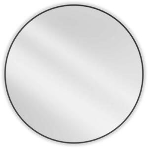 Mexen Loft, okrúhle kúpeľňové zrkadlo 100 cm, farba rámu čierna matná, 9850-100-100-000-70